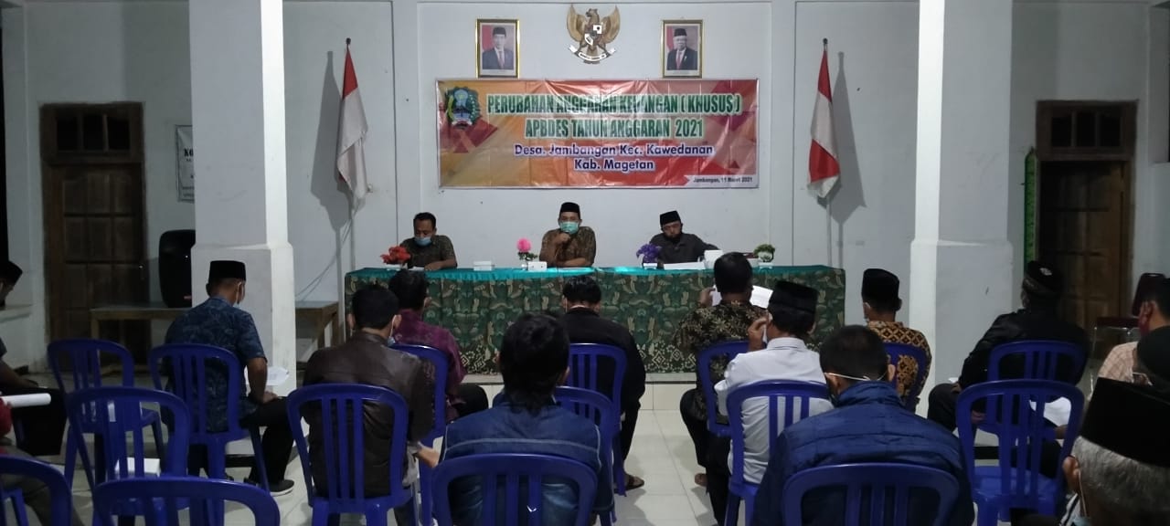 MUSDES PERUBAHAN ANGGARAN KEUANGAN DESA JAMBANGAN TAHUN ANGGARAN 2021